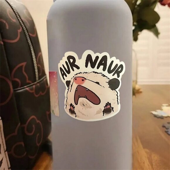 3-Inch 'AUR NAUR' PVC Sticker Waterproof & SunResistant Multicolor/3*2.75 Inches - Picture 4 of 4